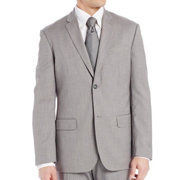 Perry Ellis-Brushed Nickel Gray Blazer 38R NWT